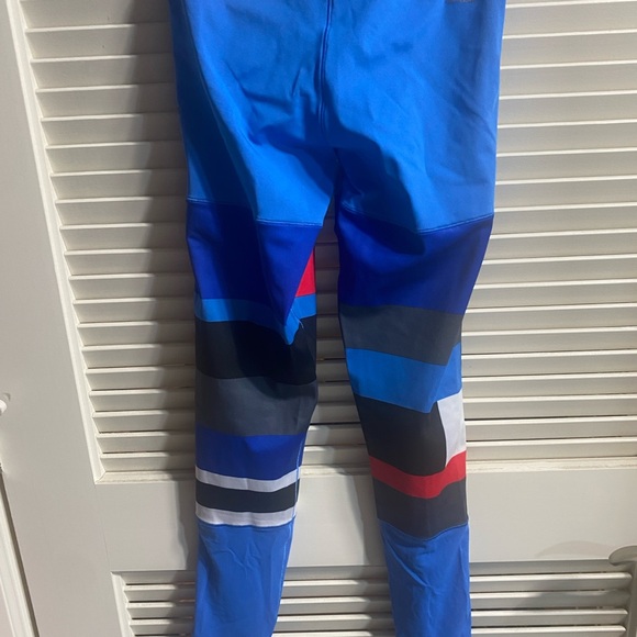 NWT RARE Adidas Colorblock Women's Leggings size xs 4 6 blue red navy black - Picture 4 of 10